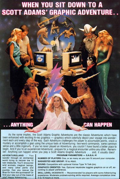 Atari 800 Adventureland Game